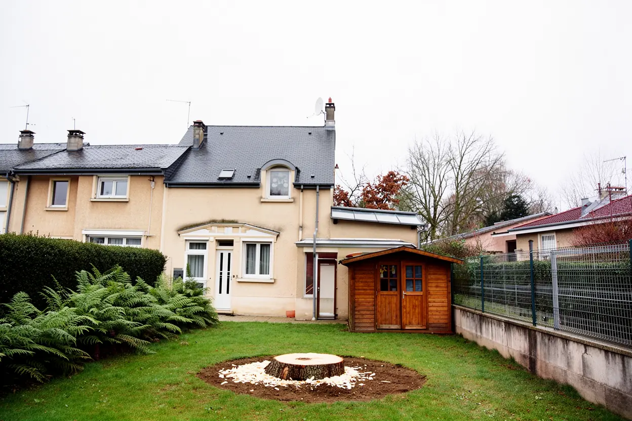 Jardin sécurisé après abattage du pin à Pau