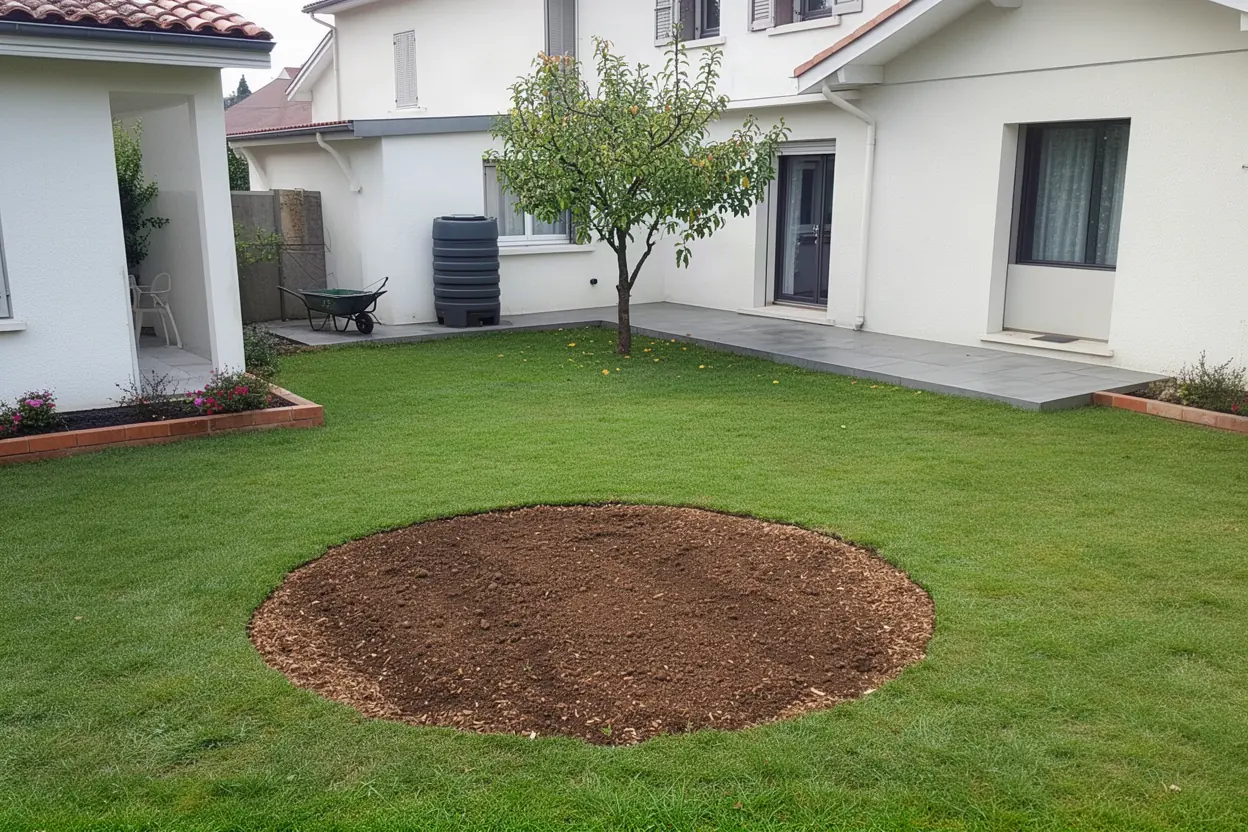 Pelouse nivelée après dessouchage professionnel à Pau
