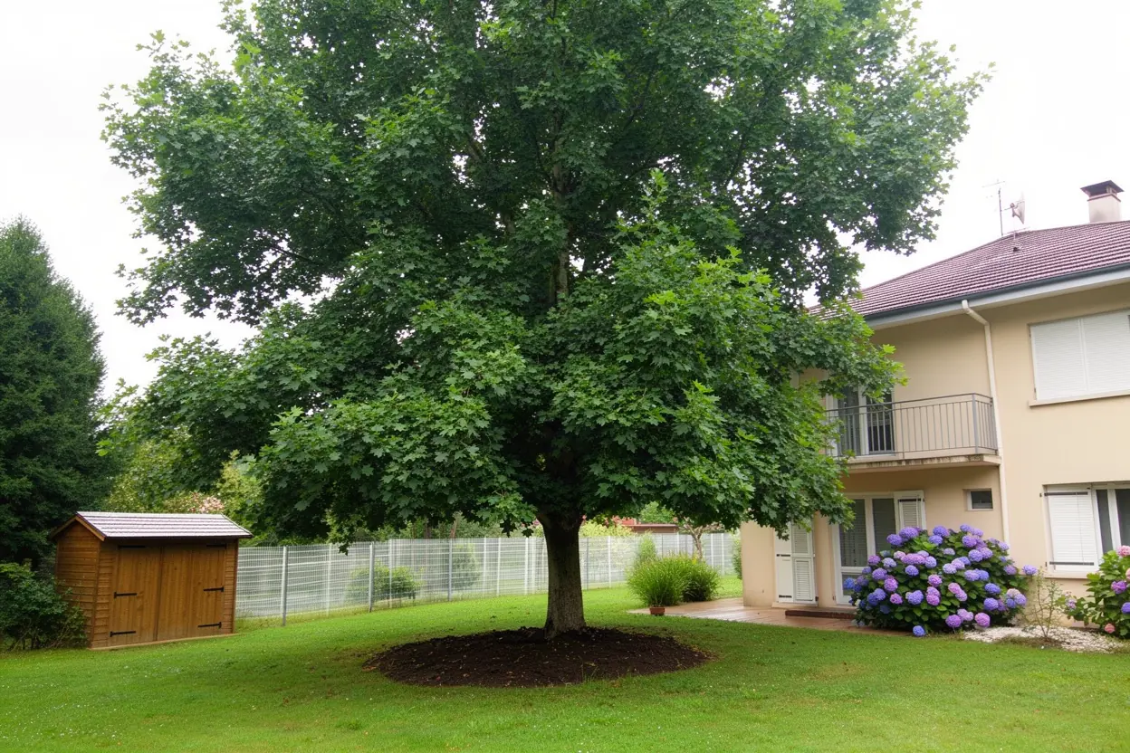 Arbre équilibré après intervention du grimpeur à Billère